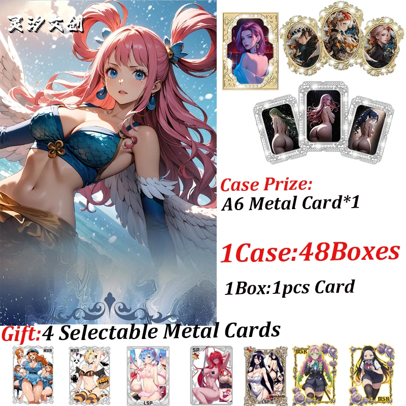 Новейшие цельные алмазные карты LingXi Luffy Boa Robin Booster Box ACG CCG TCG Hit Doujin игрушки и хобби