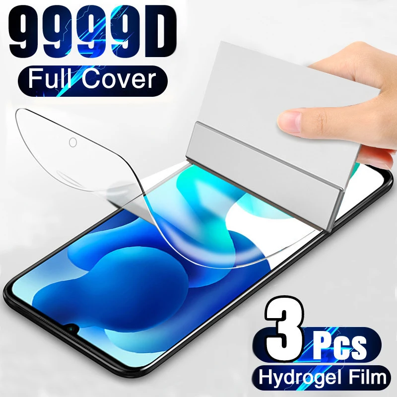 

1-3PCS Hydrogel Film For Xiaomi Poco X3 Pro For Xiaomi Redmi Note 10 9 9S 8 11 Pro 8A Mi 10T 11 Lite Poco F3 M3 Screen Protector