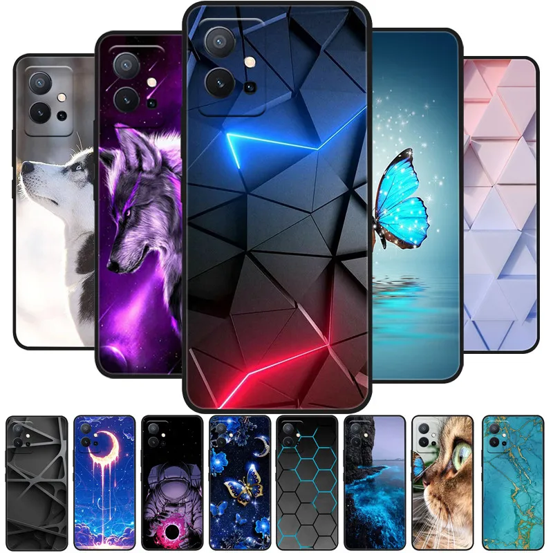 

For vivo Y55 5G Case Y33S T1 Y75 5G Fashion Painted Cover Soft Silicone Matte Phone Case For vivo T1 5G Bumper VivoY55 T 1 5G
