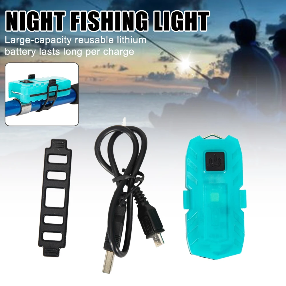 

New Night Fishing Induction Light Bait Lamp USB Rechargeable Intelligent Sensor Strap on Rod Waterproof Fishing Accessories