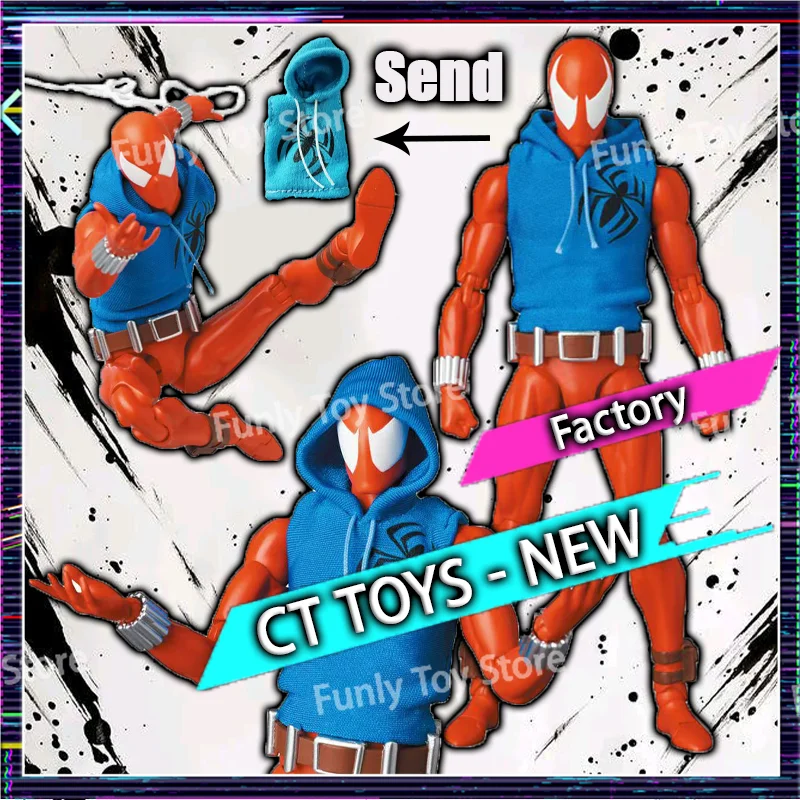 В наличии Ct Toys Spiderman Mafex 186 Алый паук удивительный Человек-паук комикс версия аниме