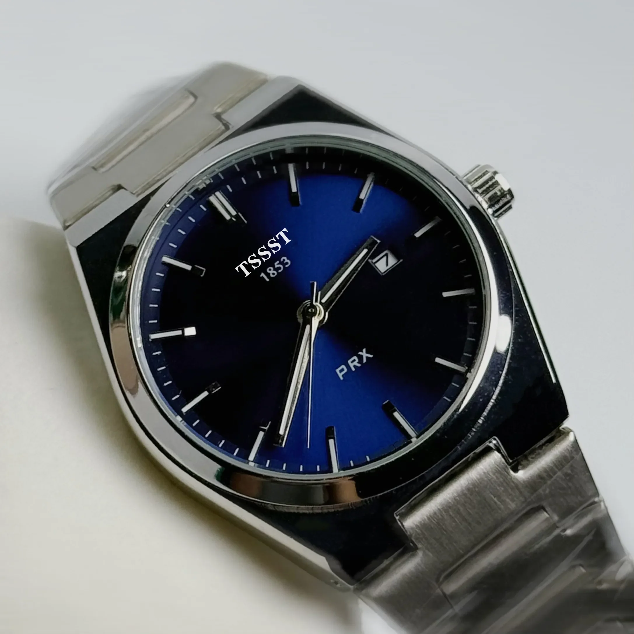 Фото Новые деловые роскошные лучшие бренды TISSOT мужские и женские кварцевые часы с сканирующим механизмом, модные повседневные часы из нержавеющей стали №2