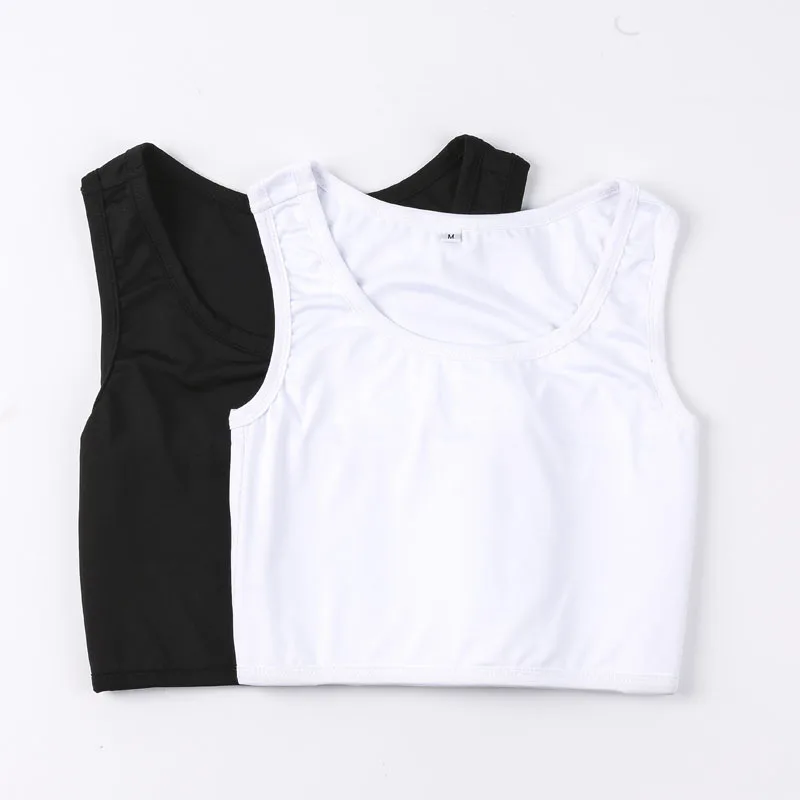 Women Chest Breast Binder Trans Les Lesbian Short Shaper Corset Tomboy Elastic Band Strap Pullover Undershirt Vest Tank Tops