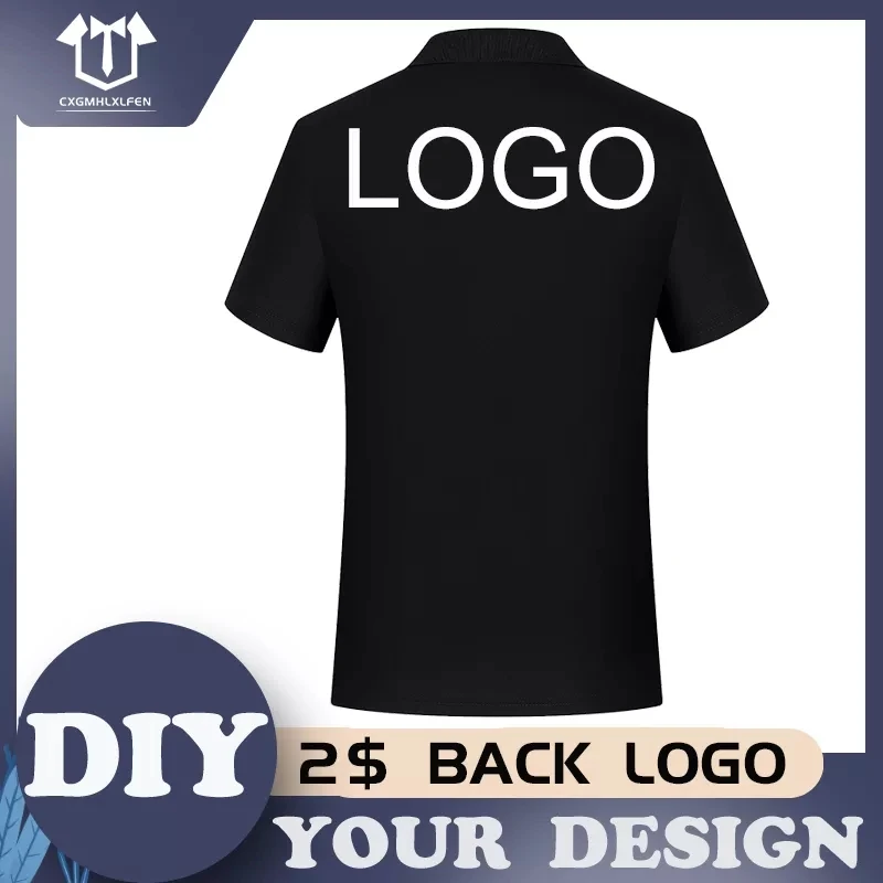 Мужская хлопковая рубашка-поло с коротким рукавом и отложным воротником |