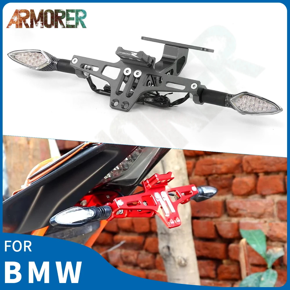 

CNC Aluminum Rear License Plate Mount Holder with LED Light Motorcycle Accessories For BMW F900R F 900R F900 R F 900 R 2020 2021