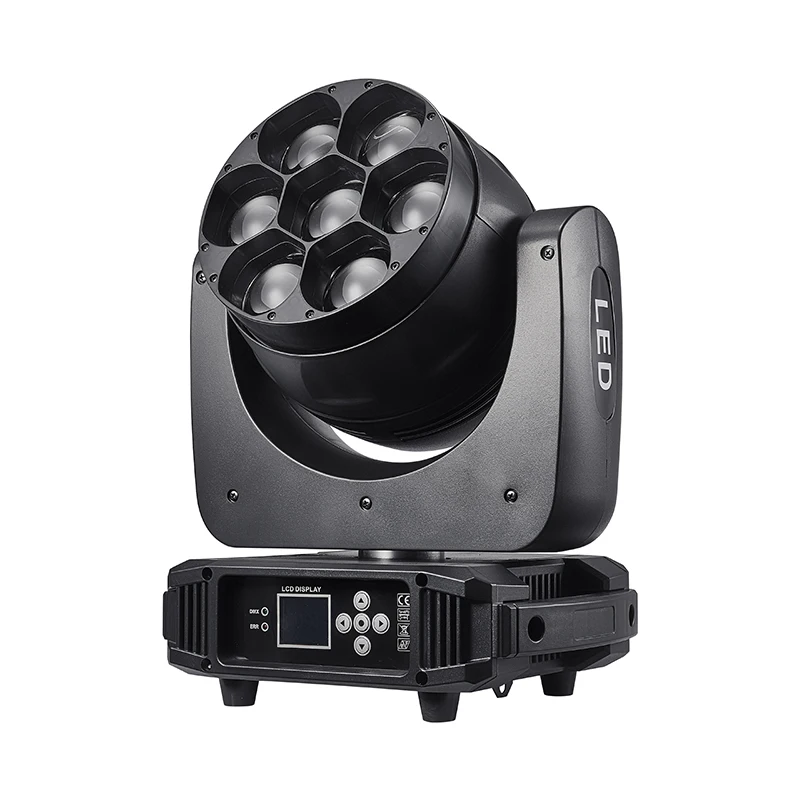 Фото Светодиодный прожектор 7X40W RGBW 4-в-1 Bee Eye Zoom Wash Moving Head Light 4.5 ° -45 °   Сценический светильник с регулируемым углом луча DMX512 для свадеб, диджеев, караоке, дискотек и вечеринок №5