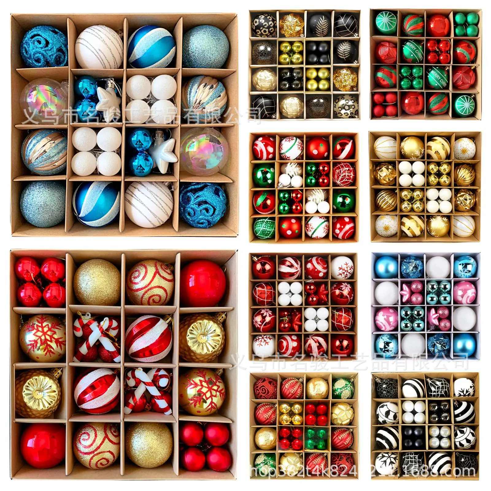 

1 коробка, подвесные шарики для рождественской елки, блестящие шарики с блестками, Подвесные Украшения для рождественской елки, домашвечерн...