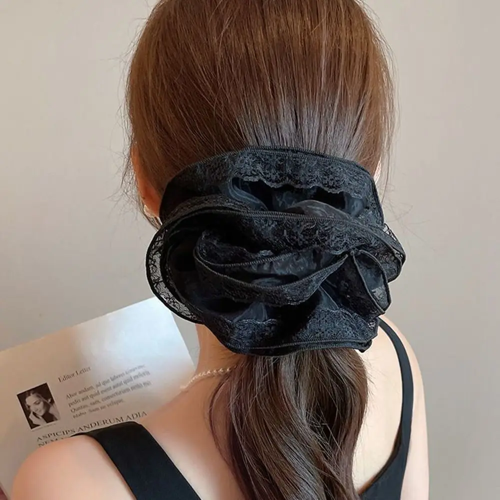 

Printing Lace Scrunchies Cute Korean Style Elastic Hair Band Hair Rope Headwear Ponytail Holder