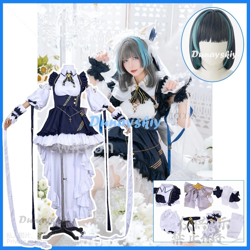 Аниме игра Azur Lane косплей HMS Чеширский костюм милое сексуальное платье горничной