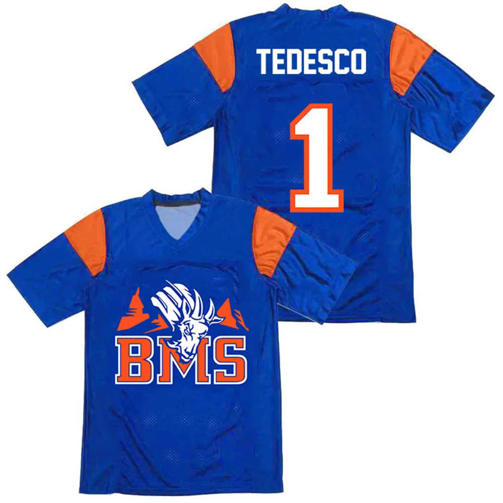 Фото Футболка Castle 54 Tedesco 1 Moran 7 Jersey Blue Mountain State TV Show Football Tee, летняя повседневная модная футболка с принтом, мужская футболка №3