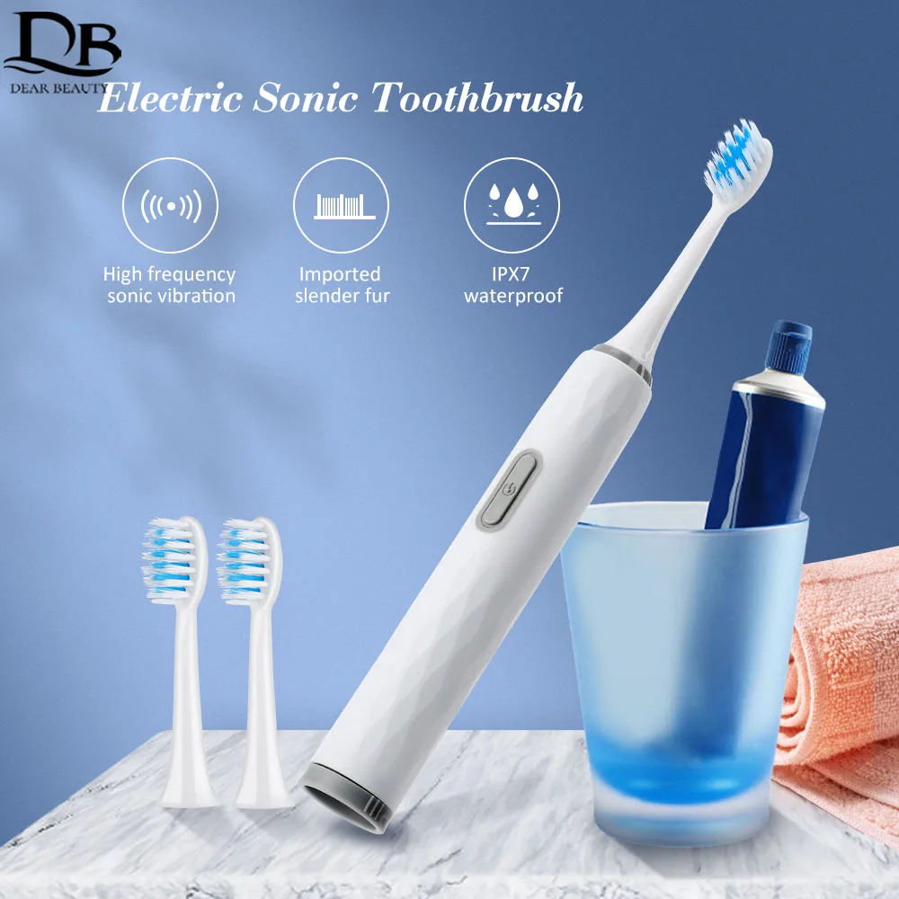 

Intelligent Sonic Vibration Electric Toothbrush Soft Toothbrush Dental Scaler Remove Yellow Teeth Tartar Fresh Breath AA Battery