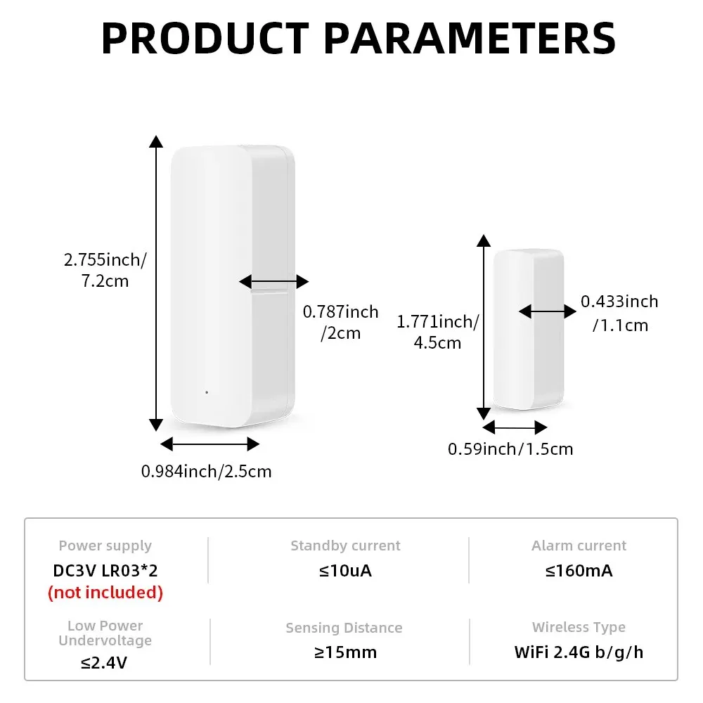 Смарт-датчик двери Tuya Wi-Fi с голосовым управлением