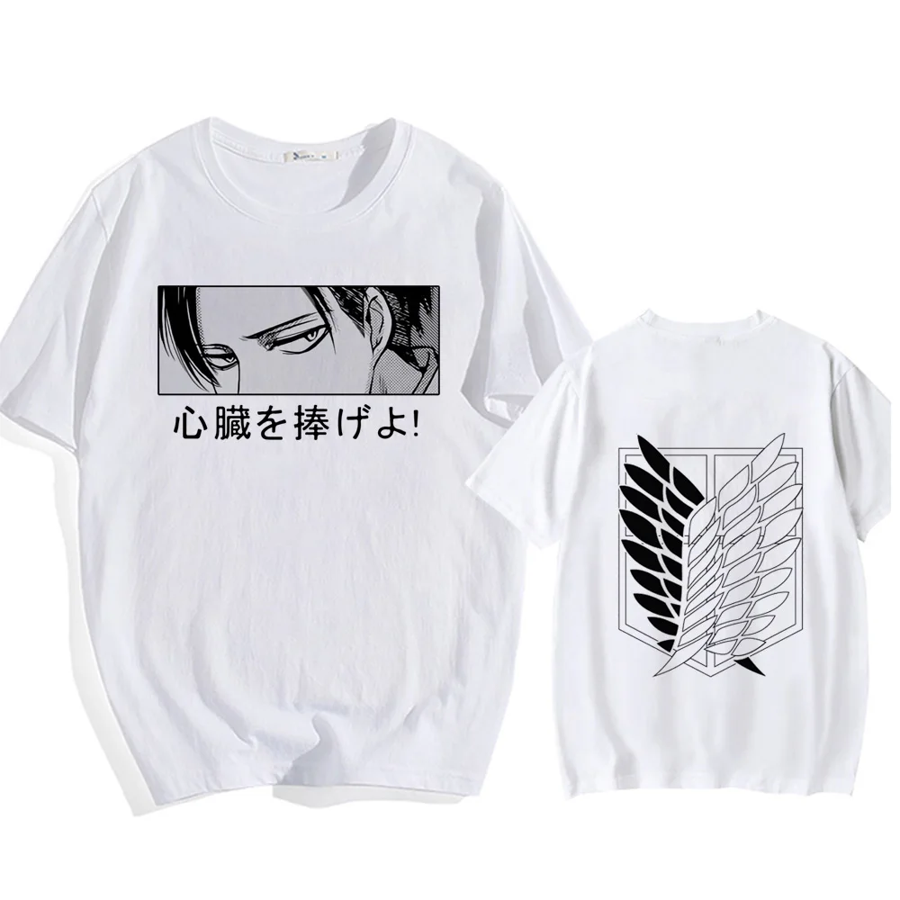 

2023 Summer Hot Anime Attack Titan T-Shirt Cotton High Quality Women and Men Harajuku Short Sleeve Printed Top Free Shipping