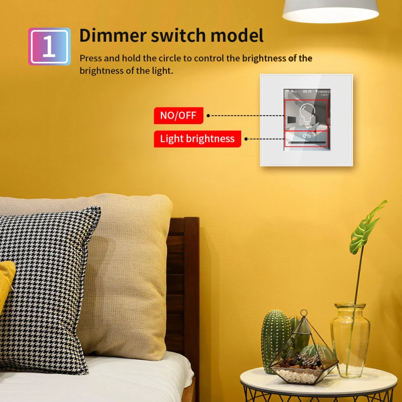 

Power Monitor Work With Home Assistant High Quality With Lcd Touch Screen Portable Wifi Smart Life App Dimmer Switch 220v 110v