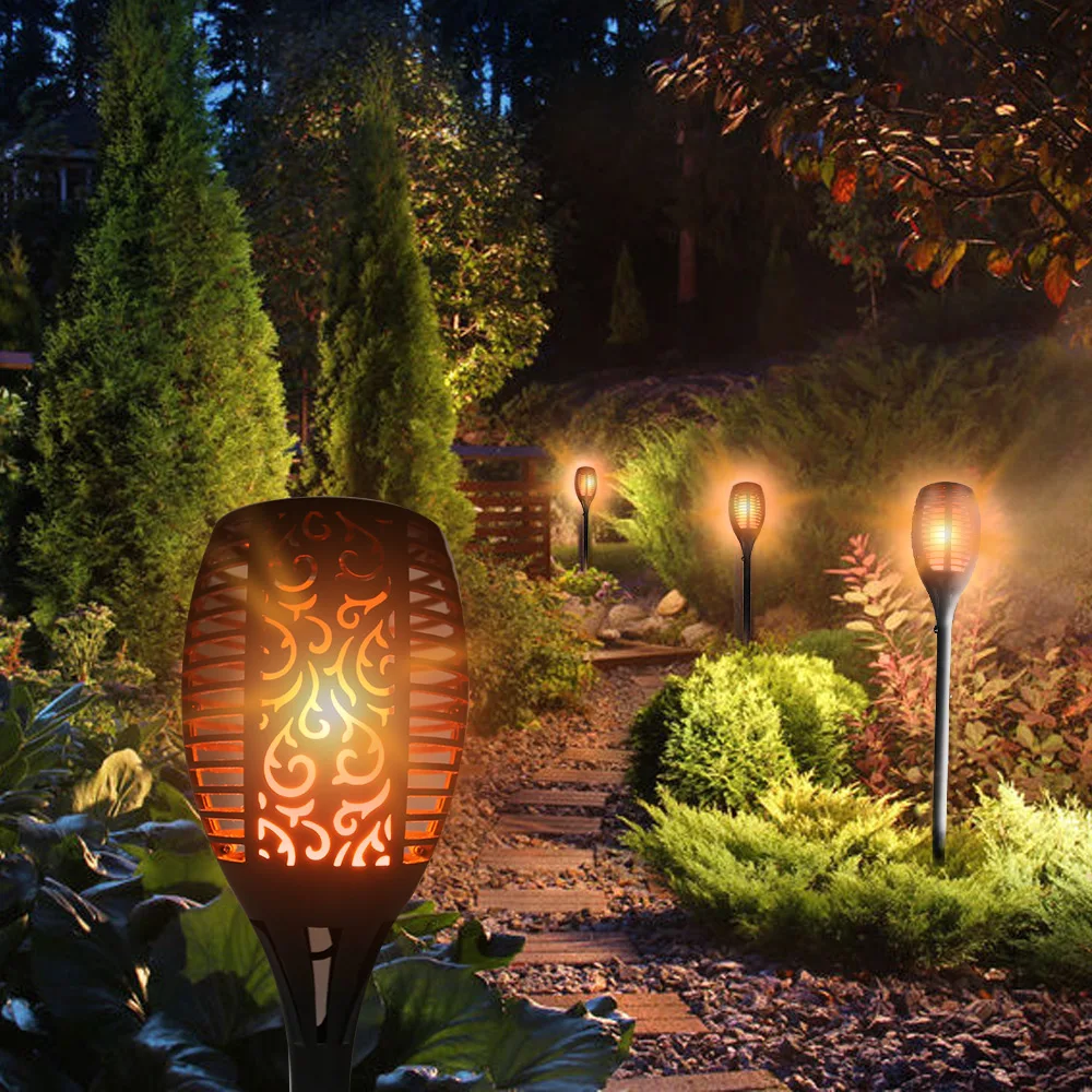 

96 Led Solar Flame Lamp Flickering IP65 Waterdichte Led Tuin Decoratie Landschap Licht Gazon Lamp Path Verlichting Torch