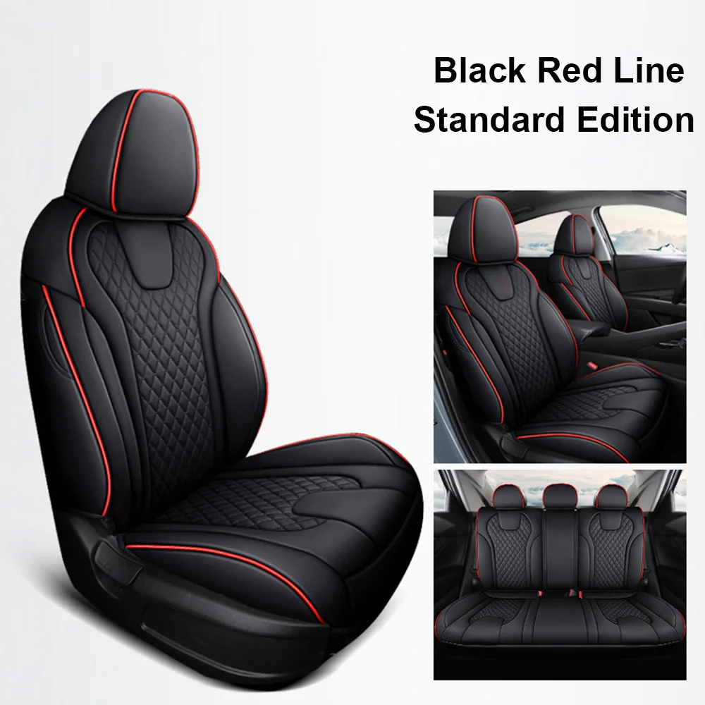 

For Hyundai Elantra Hybrid 2021 2022 2023 Customized Leather Car Seat Covers Sets Interior Protector Decoration Accessories