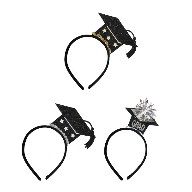 

Sequins Headband Tinsel Graduation Hat Decor Hairband Festival Party Headpiece