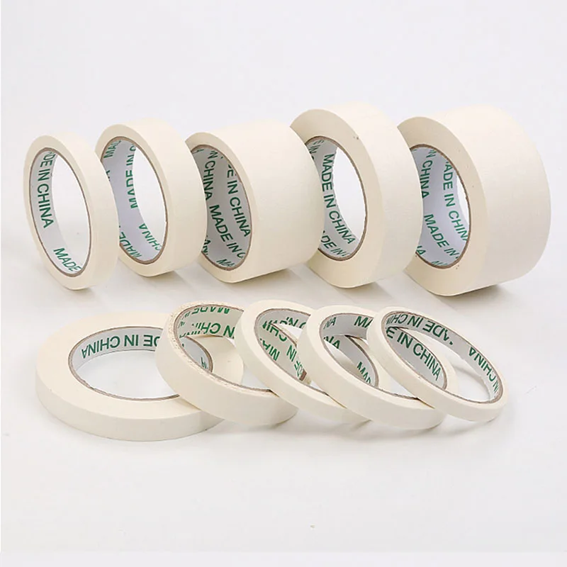 

Masking Tape White Color Sealing Self Adhesive Tape Car Painting Shelter Decoration Paper Tape Waterproof 20m / Roll