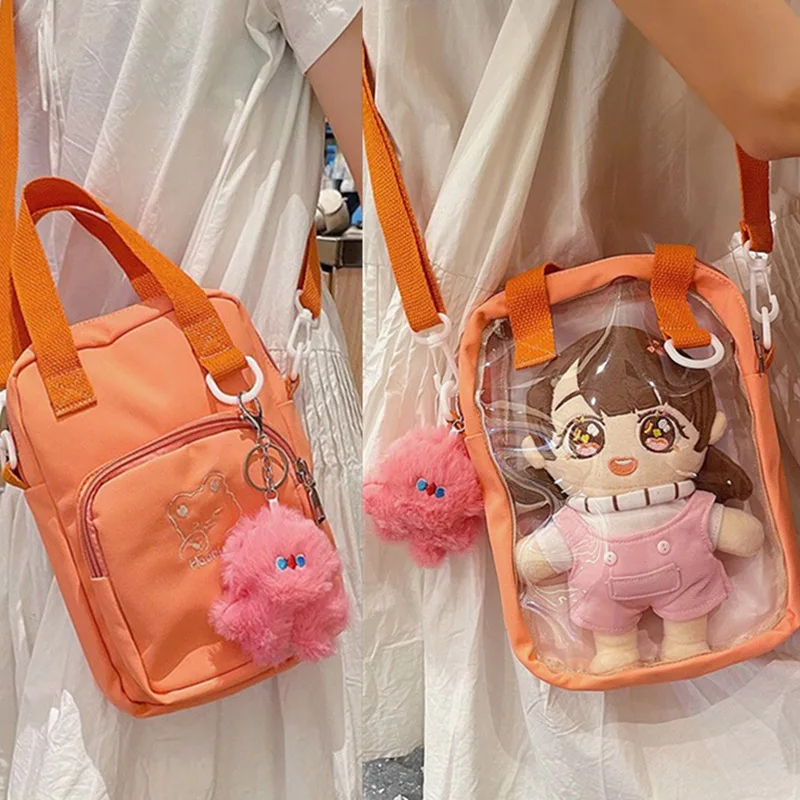

Cute Ita Bag All Match Cartoon Kawaii Canvas Shoulder Bags Women 2023 New Trendy Transparent Crossbody Bag Display Bolsos