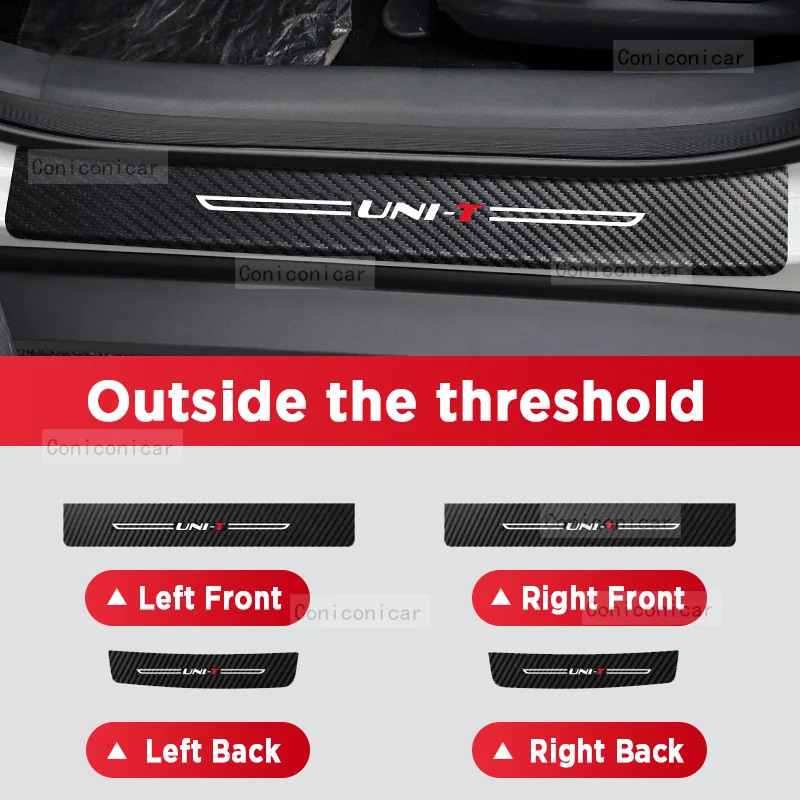 

Для CHANGAN UNI-T 2021-2024 блок Накладка на порог автомобильной двери педаль Декор углеродное волокно Водонепроницаемый защитный стикер аксессуары