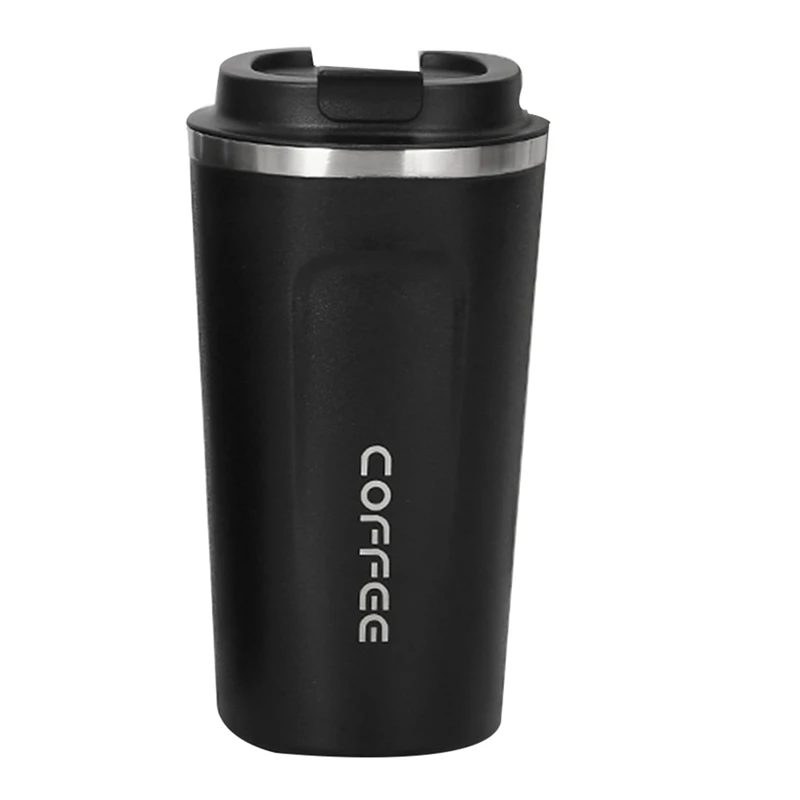 

510Ml Double Wall Vacuum Mug For Coffee LED Temperature Display Thermal Mug Insulated Tumbler Thermic Cup Black