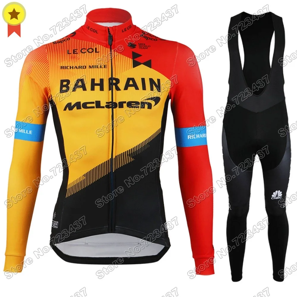 

2021 Бахрейнская велосипедная трикотажная кофта Mclaren с длинным рукавом, летняя одежда для велоспорта, рубашка для гоночного и шоссейного велосипеда, костюм, велосипедные топы, MTB Maillot