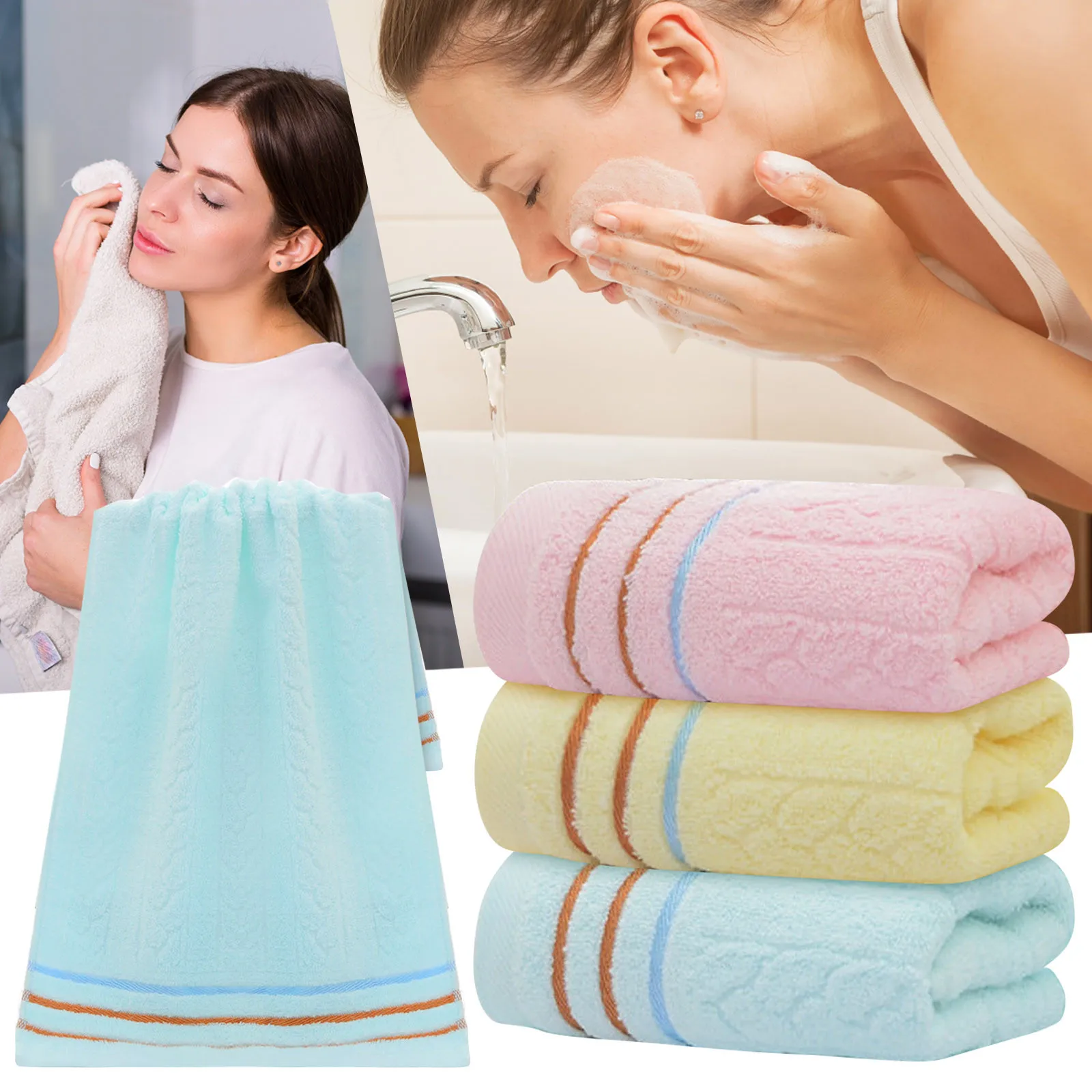 

Christmas Hand Towels for Bathroom Set of 2 3PC Towel Absorbent Clean And Easy To Clean Cotton Absorbent Soft Suitable For