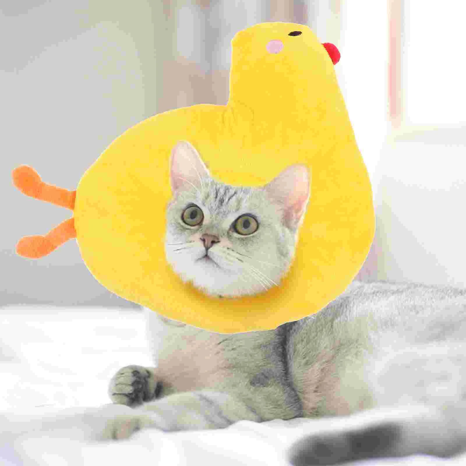 

Collar Cat Pet Recovery Neck Cone Anti Kitten Soft Ring After Bite Polyester Licking Elizabethan Dog Adjustable Surgery Spay