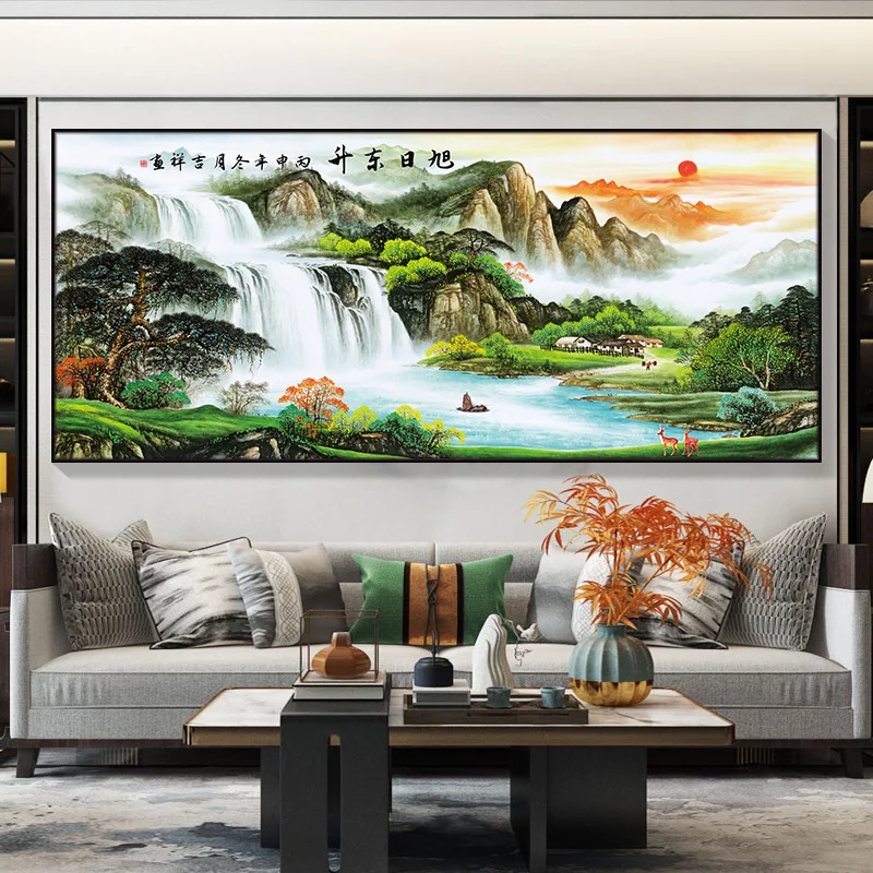 Алмазная живопись 5d с изображением пейзажа рисунок в китайском стиле высокие