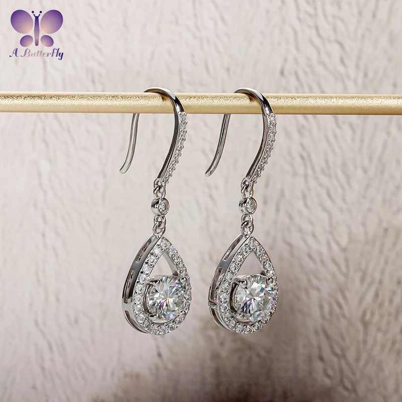 

Женские серьги-подвески из серебра 925 пробы, 2 карата