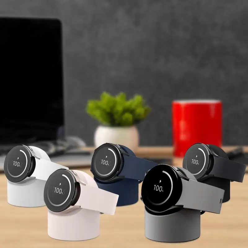 

Silicone Charger Cradle Dock Non Slip Wireless Charger Stand Dock Bracket For Samsungs Watch5 Smartwatch Charging Base