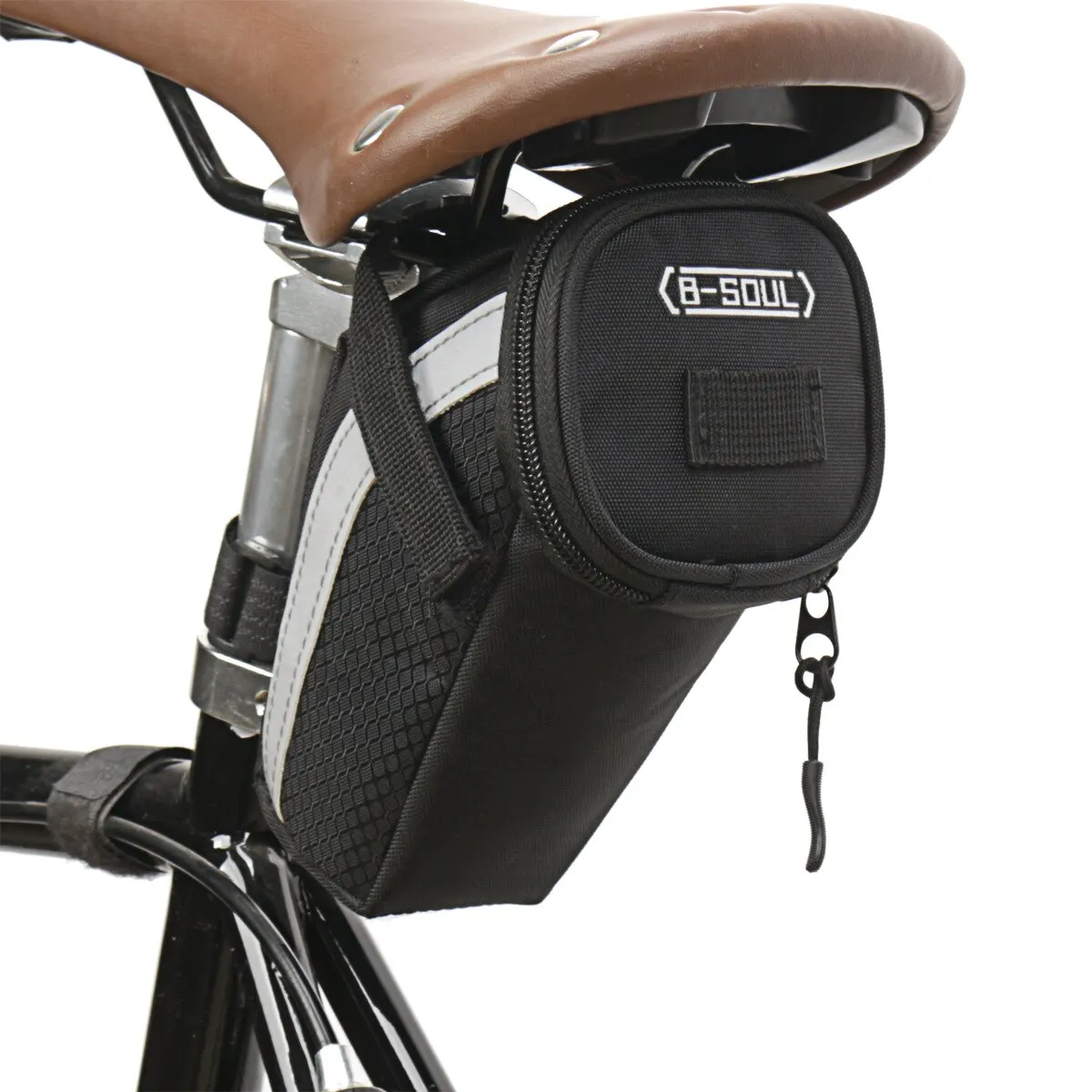 

B-SOUL Bike Saddle Bag Waterproof Tail Storage Bag Cycling Seat Rear Pouch Bag Accessory Kit Tool Reflective Cycling Accessories