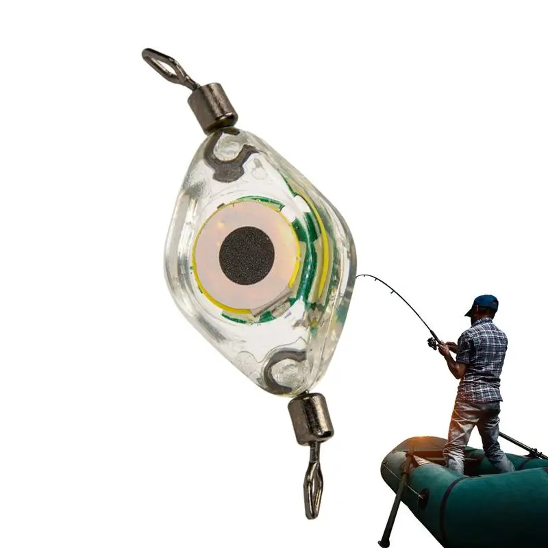 

Bait Flasher Eye Shaped Fishing Light Attractants Flashing Strobe Water Triggered Submersible Underwater LED Light Halibut