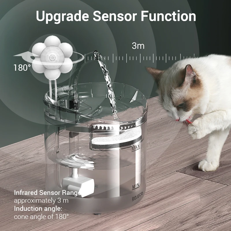 

Fountain Feeder Cat Automatic Filter Dispenser Bowl Pet With 2L Dog Faucet Transparent Water Drinkers Cats For Water Drinking