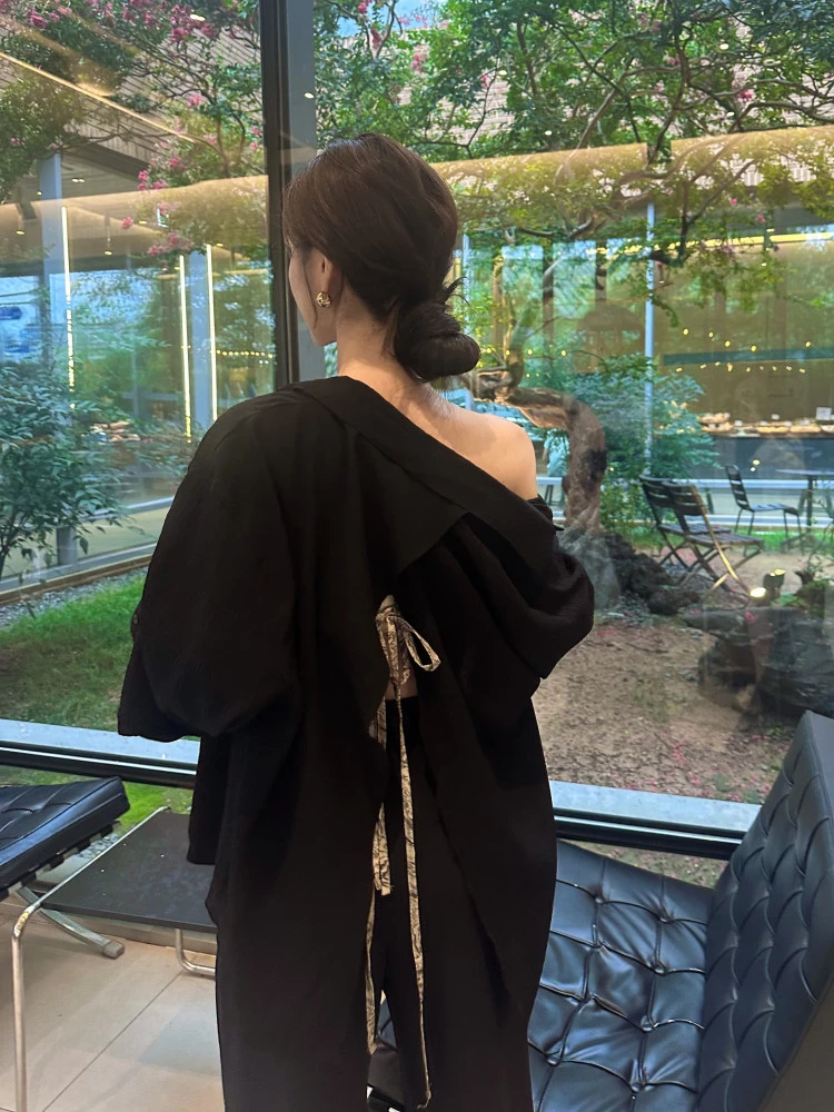 Осенние рубашки с длинным рукавом женские однотонные однобортные в корейском