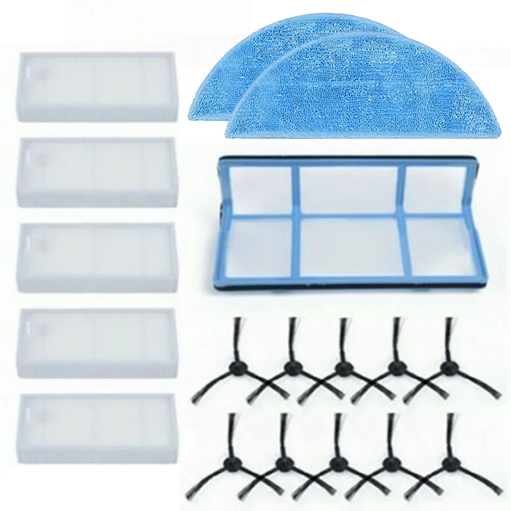 

18pcs Side Brush Mop Cloths Filters Primary Effect Net For Medion Md16192 Md18500 Md18501 Md18600 Vacuum Cleaner Accessories