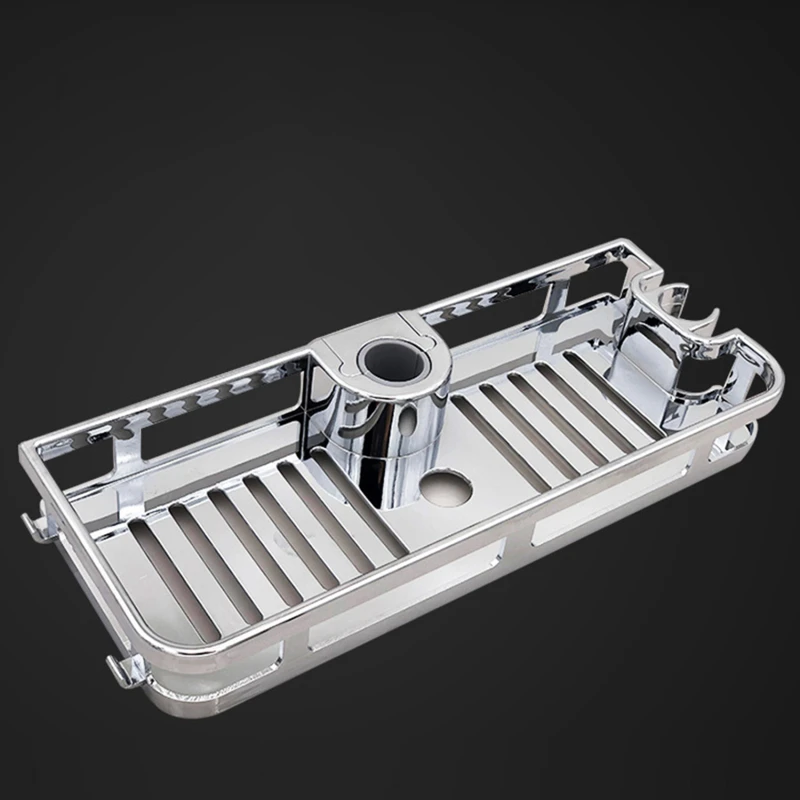 

Shower Storage Holder Rack Organizer Bathroom Shelf Shampoo Tray Stand No Drilling Floating Shelf For Wall Household Item