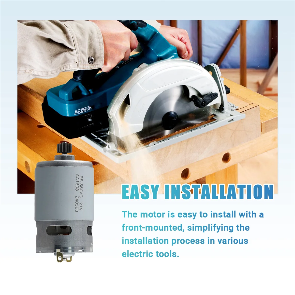 Двигатель постоянного тока 21 В RS550 14 зубов 9 5 мм шестерня для мини-цепной пилы