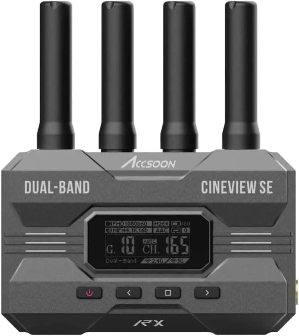 Видеоресивер Accsoon CineView WIT04-SE-RX двухдиапазонный SDI и беспроводной 1200 футов (350 м)