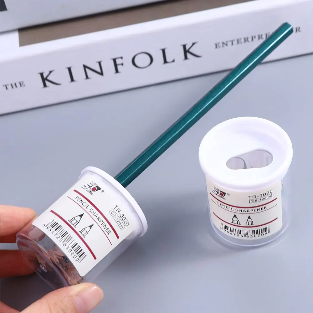 

Drawing Sketching Transparent Pencil Sharpener with Cover Pencil Cutting Tools 2 Holes Pencil Sharpener Art Supplies