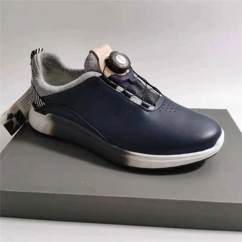 New Men's Golf Shoes Knob Leather Golf Sneakers Breathable Comfortable Walking Sneakers Outdoor Jogging Hiking Walking Shoes