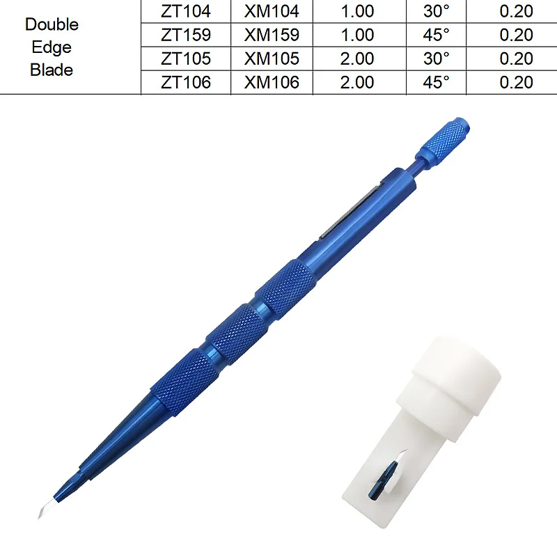 

Ophthalmic Hair Transplant Implanter Pen Sapphire Blade Extraction Planting Hair Tool Double Edge Blade