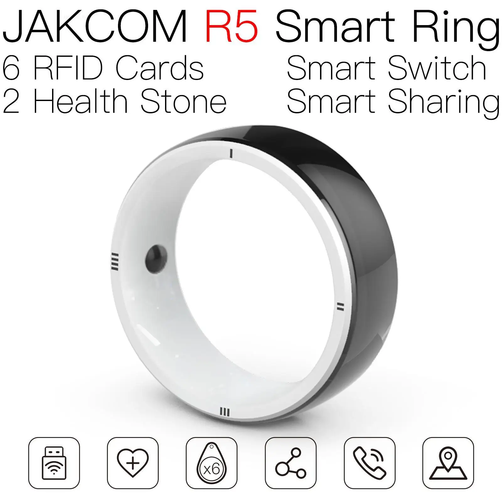 

JAKCOM R5 Smart Ring Super value than watch men wanbo t6r max smart with card wrist watches for airconditioner air