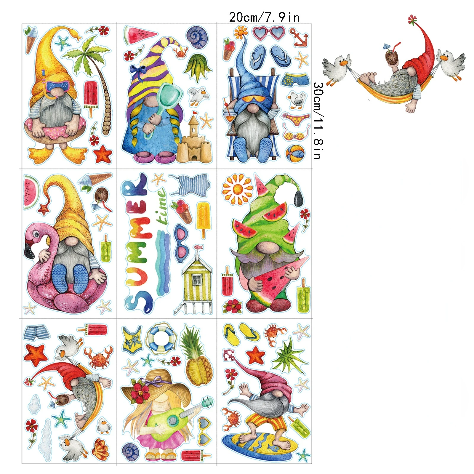 Декоративные виниловые наклейки на тему летнего фестиваля Гаваи декорации