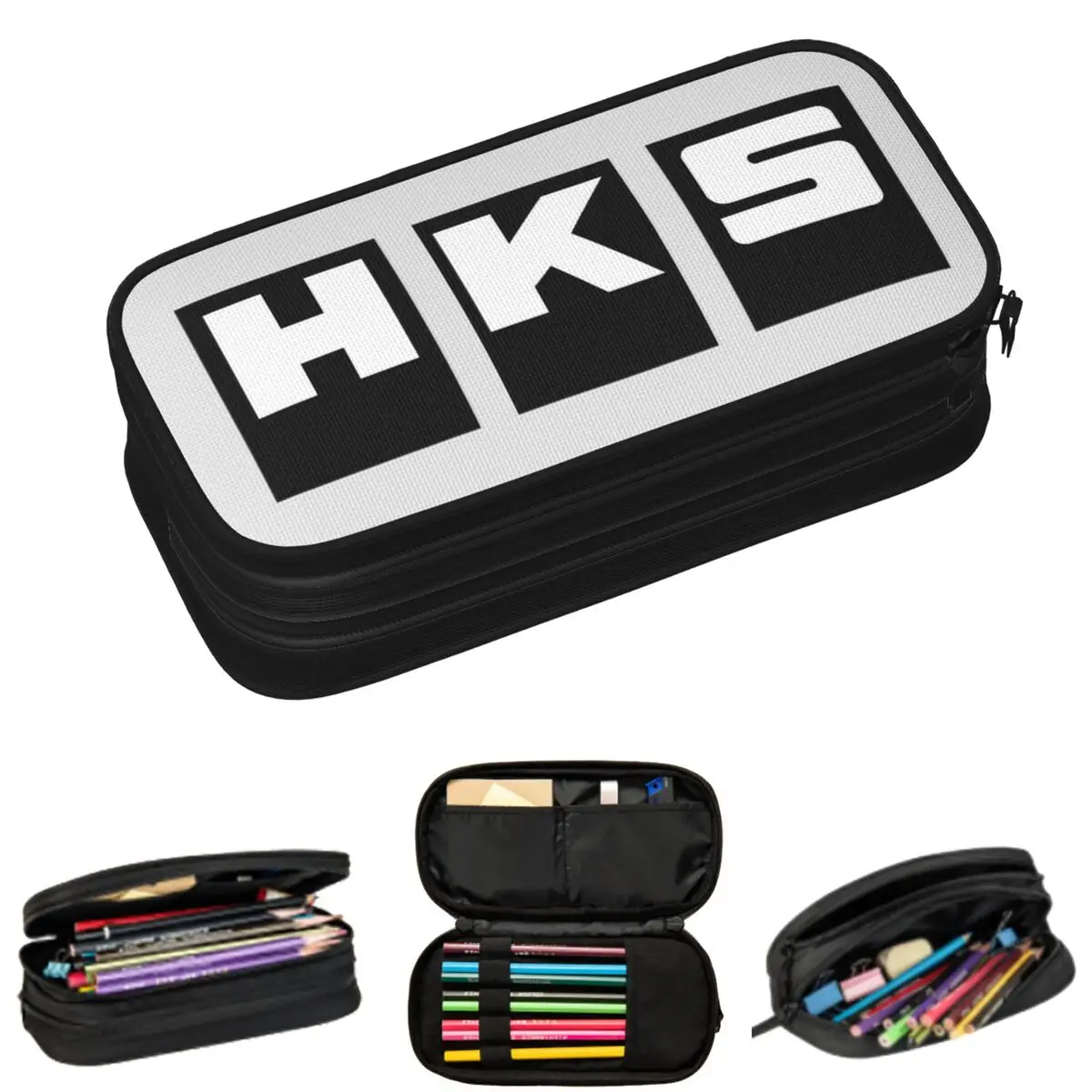 Фото Пеналы в японском стиле Jdm Hks Power And Sports с логотипом, подарки для студентов, пенал-коробка, сумка для карандашей, пенал большой вместимости №1