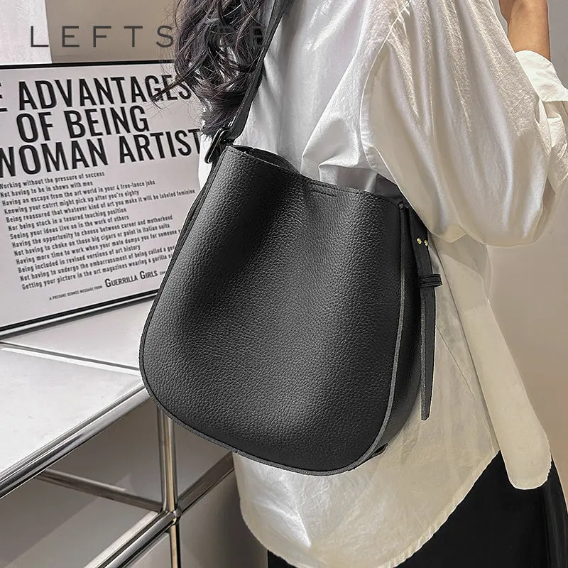 

LEFTSIDE 2 шт. в комплекте Сумка-ведро для женщин кожаная сумка через плечо Новинка 2023 весенние трендовые Модные маленькие сумки