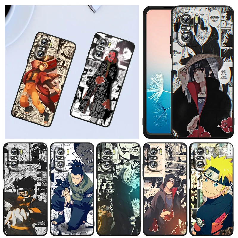 

Manga style Anime Naruto For Xiaomi Redmi K40 Gaming K30 9i 9T 9A 9C 9 8A 8 GO S2 6 6A 5A 5 Pro Prime Black Capa Phone Case