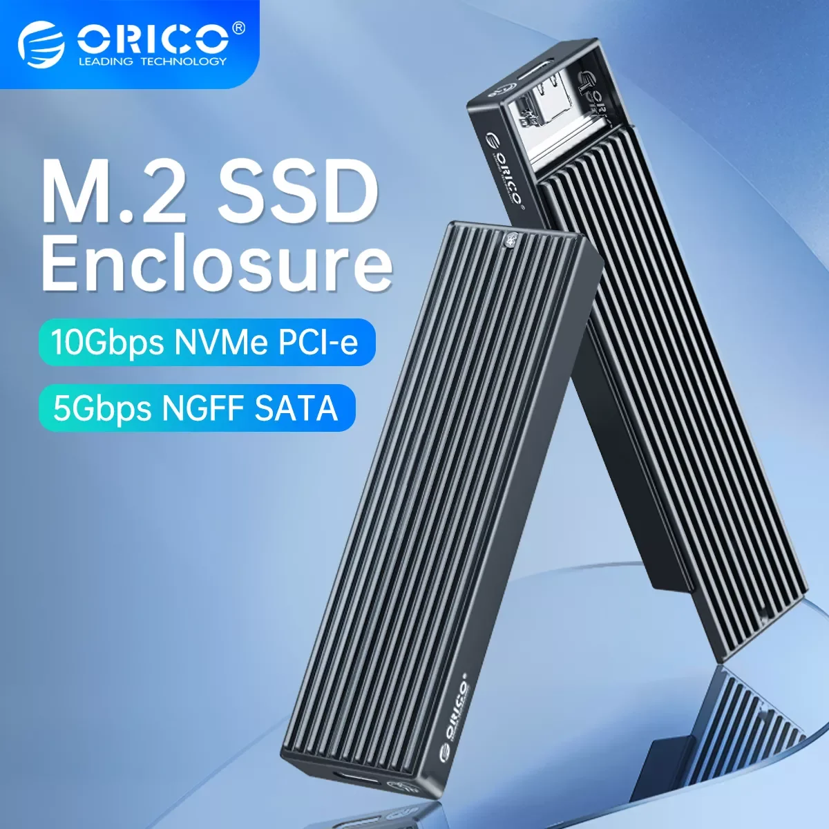 

2023New ORICO LSDT M2 SSD Case NVMe USB Type C Gen2 10Gbps PCIe SSD Case M2 SATA NGFF 5Gbps M.2 NVME Enclosure Disk Box M.2 SSD