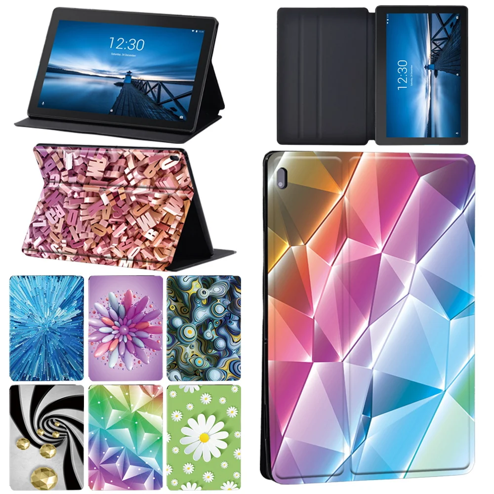 

Tablet Case for Lenovo TAB M10 10.1 Inch M7 M8/E10 TB-X104F/M10 PLUS TB-X606F/TB-X606X 10.3 Inch Flip Stand PU Leather Cover
