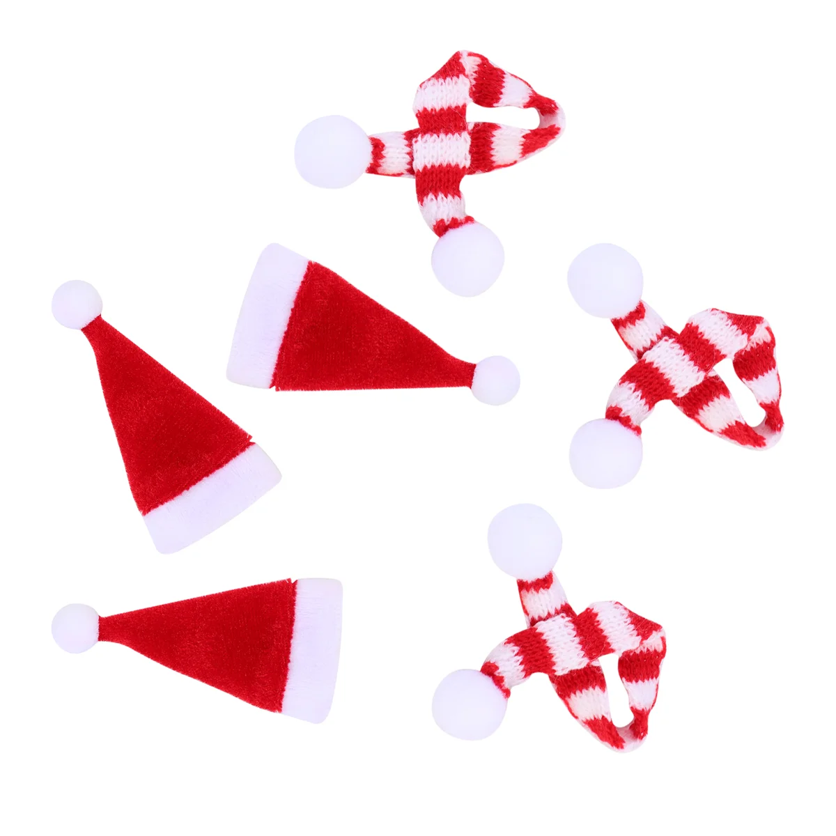 

Christmas Mini Hats Santa Hat Scarfdecorknitted Ornament Bottle Cover Smalldoll Craft Craftsholder Adornment Decoration